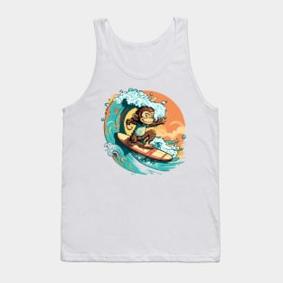 Surf's Up, Monkey Dude! Catch the Wave! Tank Top